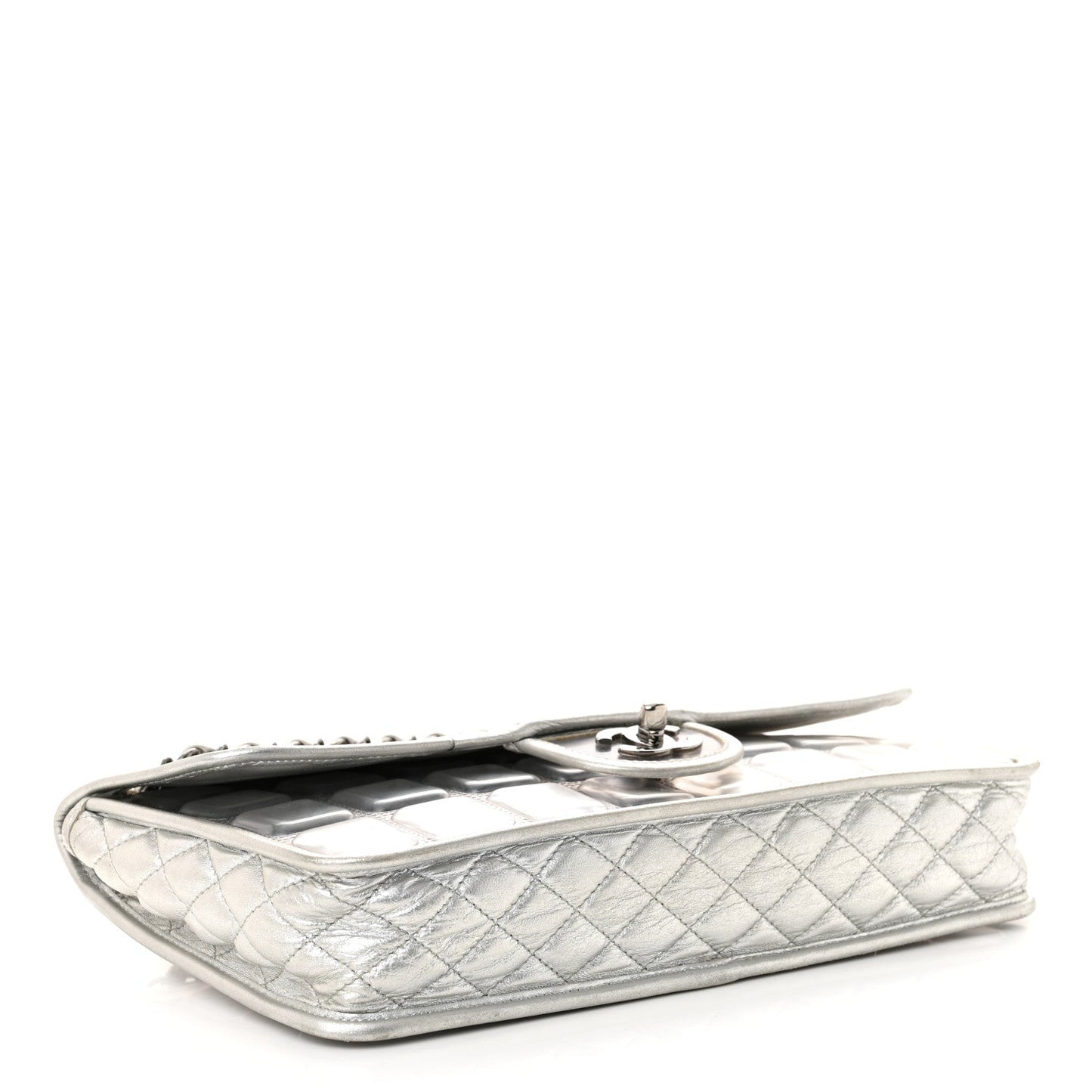 Vinyl Large Ice Cube Flap Silver