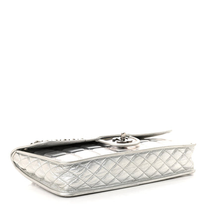 Vinyl Large Ice Cube Flap Silver