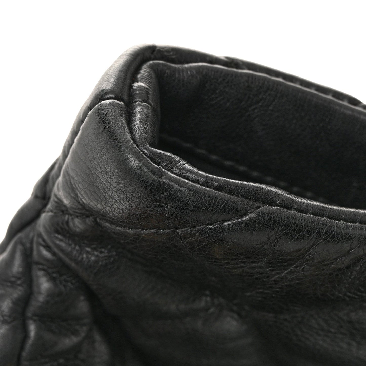 Calfskin Quilted Large Chain Me Hobo Black