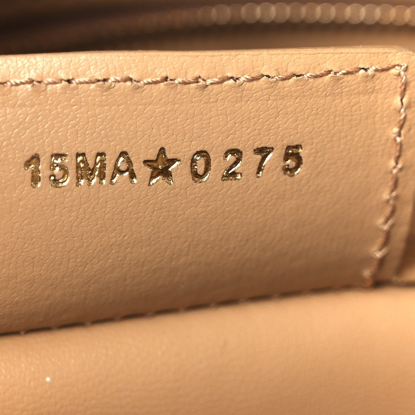 Calfskin Macrocannage Medium D-Motion Bag Light Gold