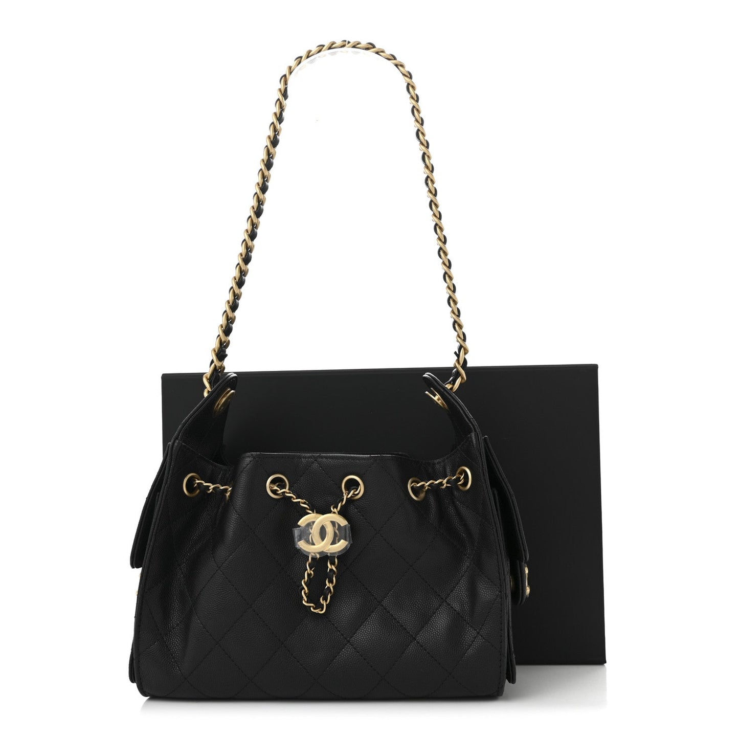 Caviar Quilted Mini Chanel 25 Handbag Black