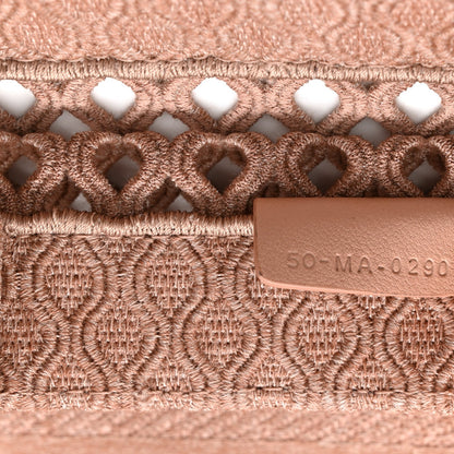 Mesh Embroidered Medium Book Tote Clay