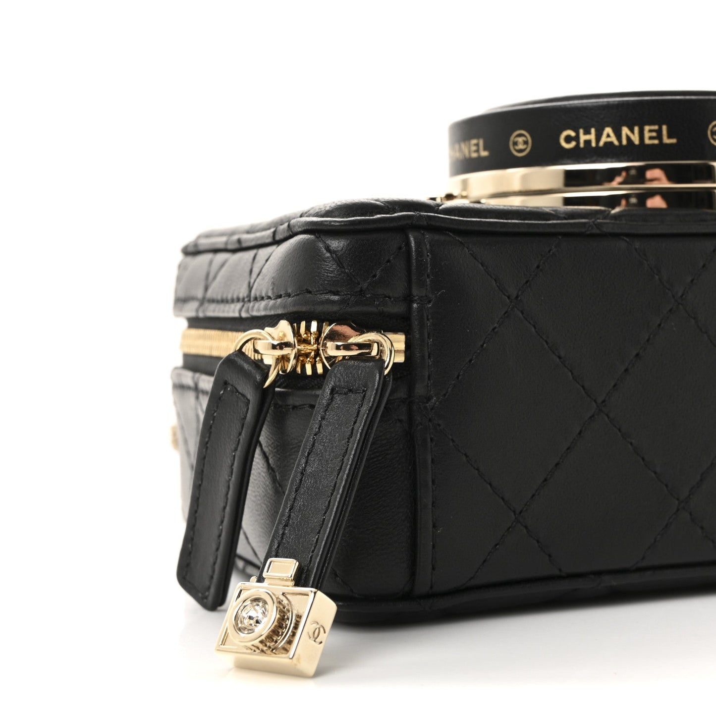 Lambskin Quilted Coco Click Bag Black