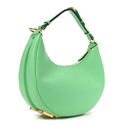 Vitello Grace Matte Small Fendigraphy Hobo Bag Edamame