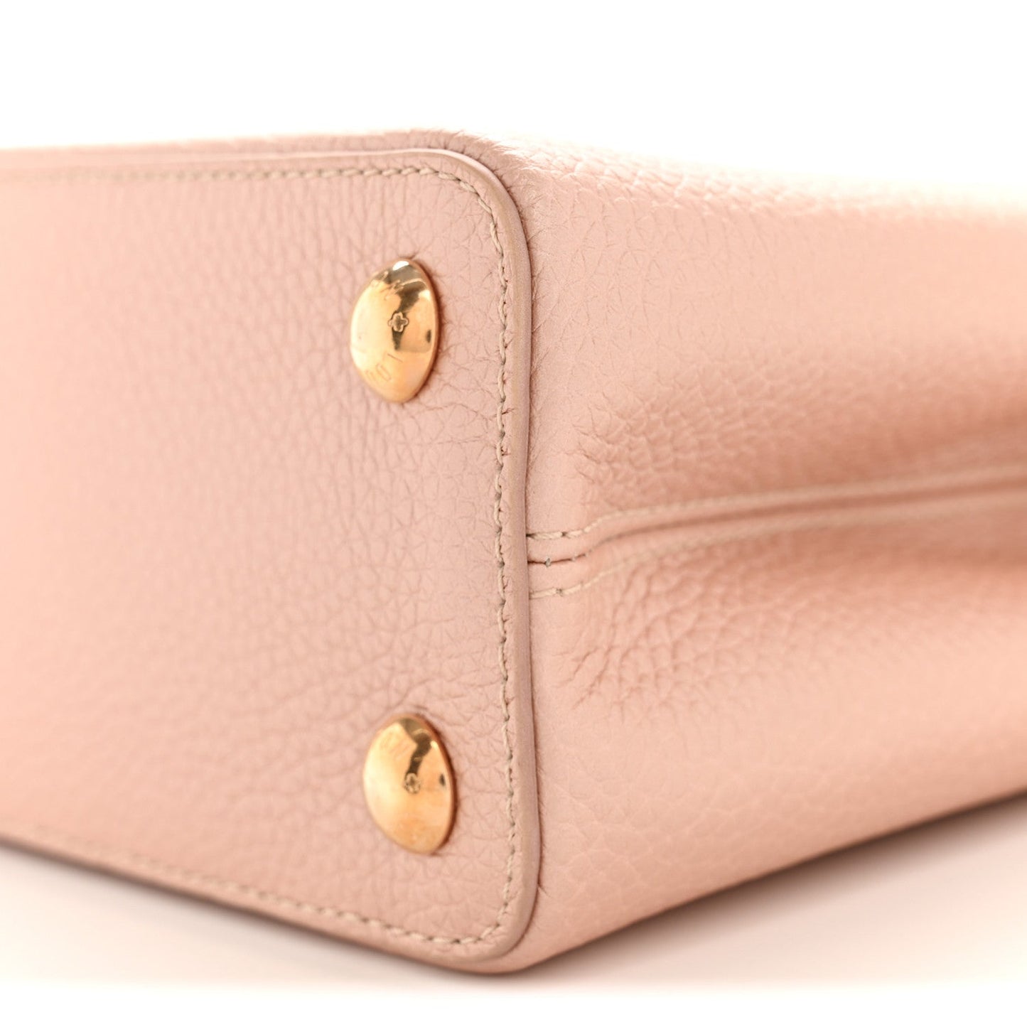 Metallic Taurillon Capucines BB Pearly Pink