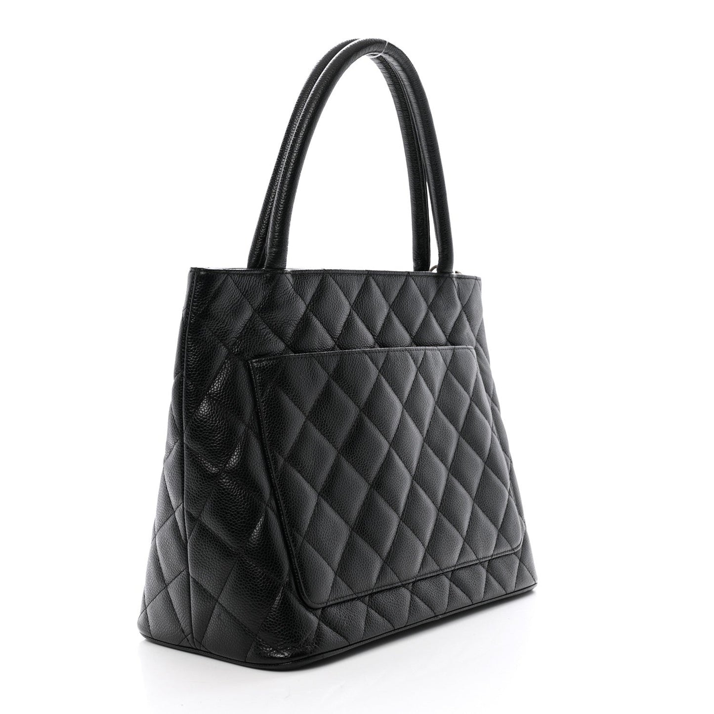 Caviar Quilted Medallion Tote Black
