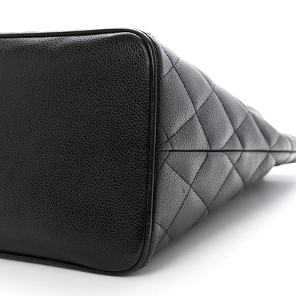 Caviar Quilted Medallion Tote Black