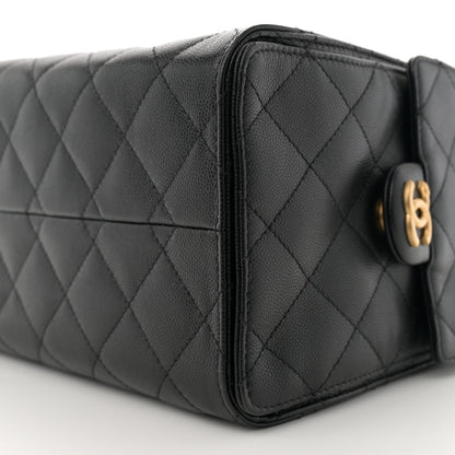 Caviar Quilted Small Chanel 25 Handbag Black