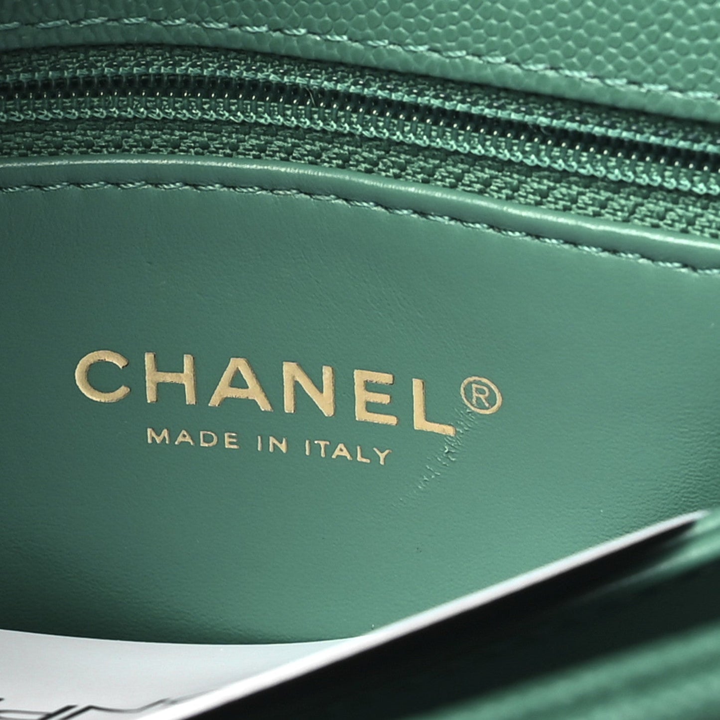 Caviar Quilted Mini Coco Handle Flap Green