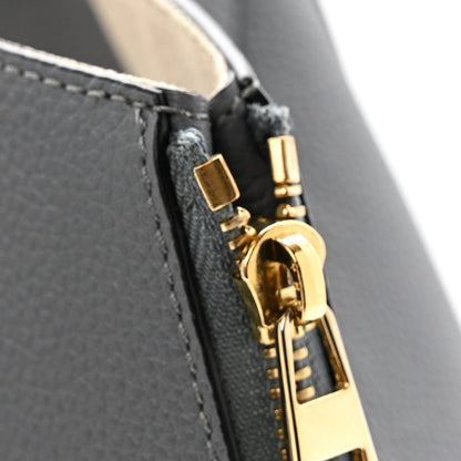 Grained Calfskin Small Hammock Shoulder Bag Asphalt