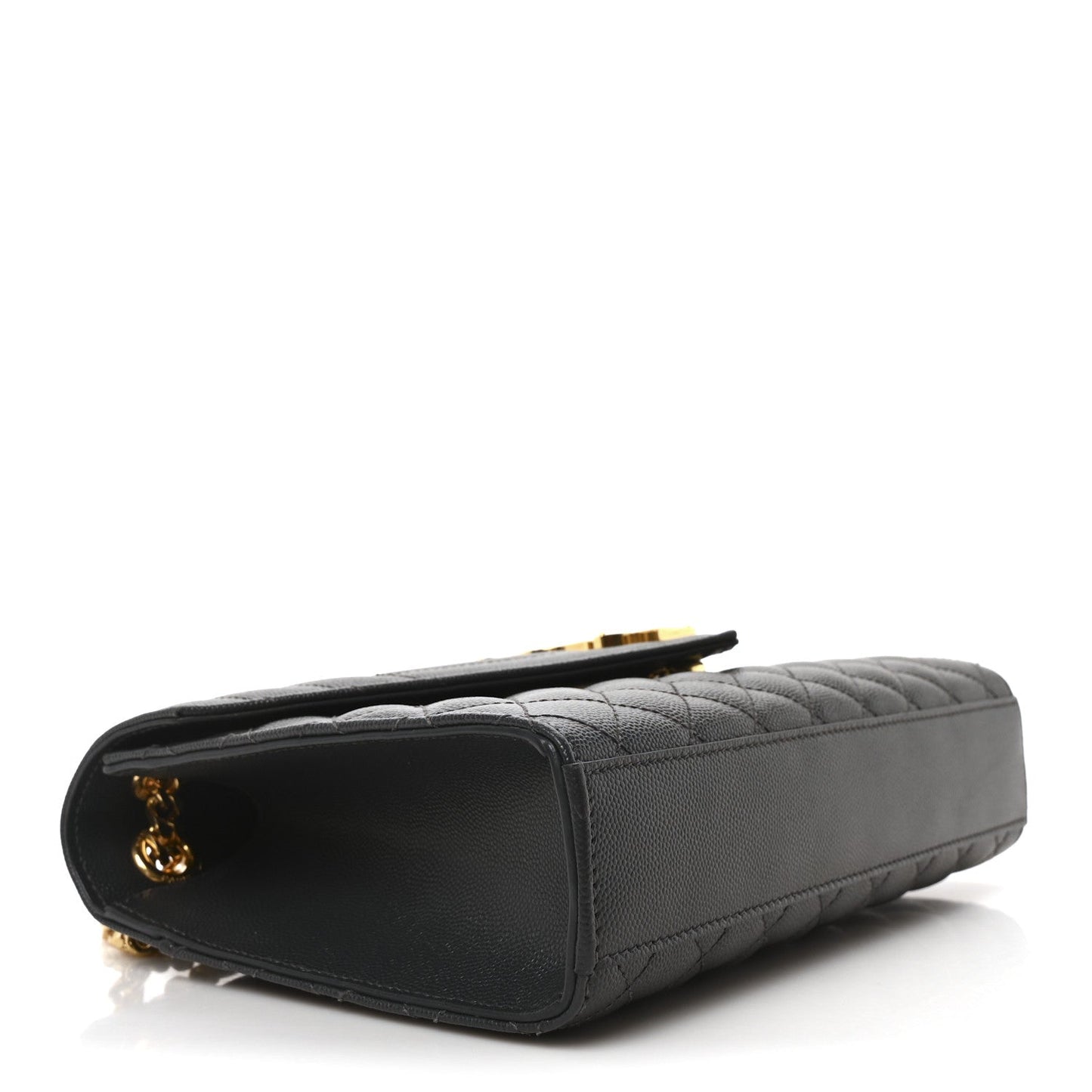 Grain De Poudre Textured Mixed Matelasse Triquilt Medium Monogram Satchel Dark Smog