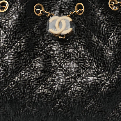 Caviar Quilted Small Chanel 25 Handbag Black