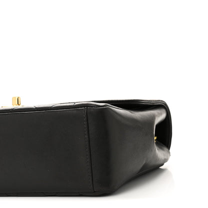 Lambskin Quilted Medium Single Flap Black