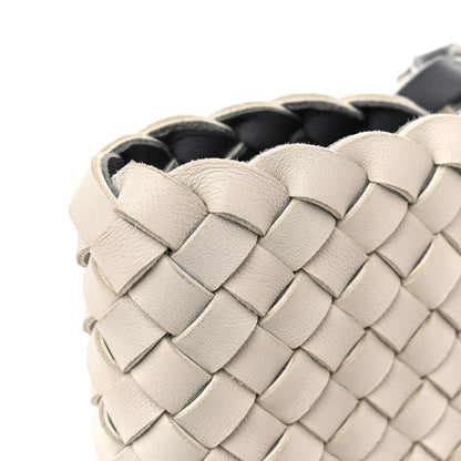 Nappa Intrecciato Bicolor Tote Bag Thunder White Silver