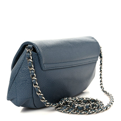 Caviar Half Moon Wallet On Chain WOC Blue