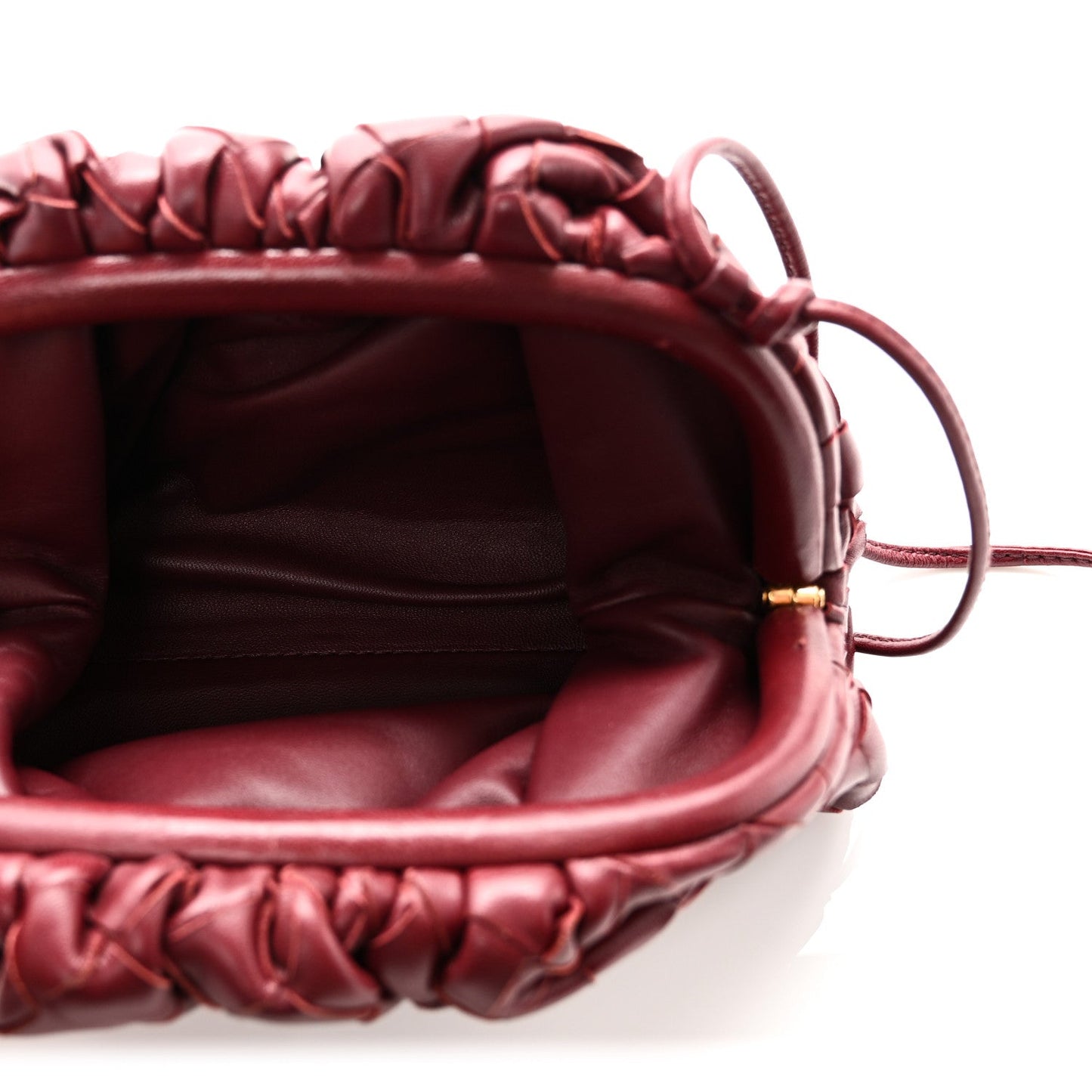 Nappa Intrecciato The Mini Pouch Bordeaux
