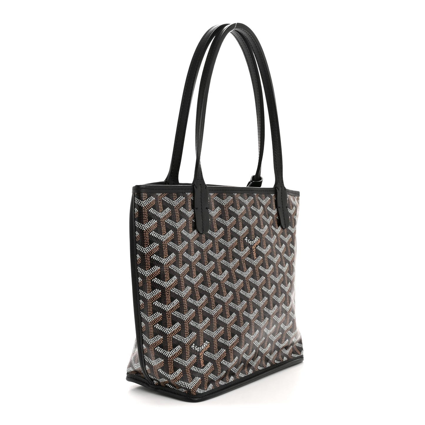 Goyardine Reversible Mini Anjou Black
