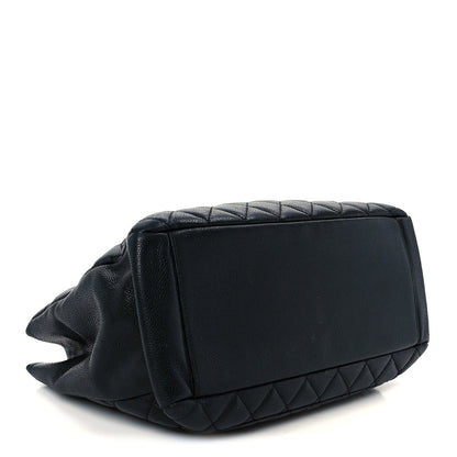 Caviar Quilted Grand Shopping Tote GST Black