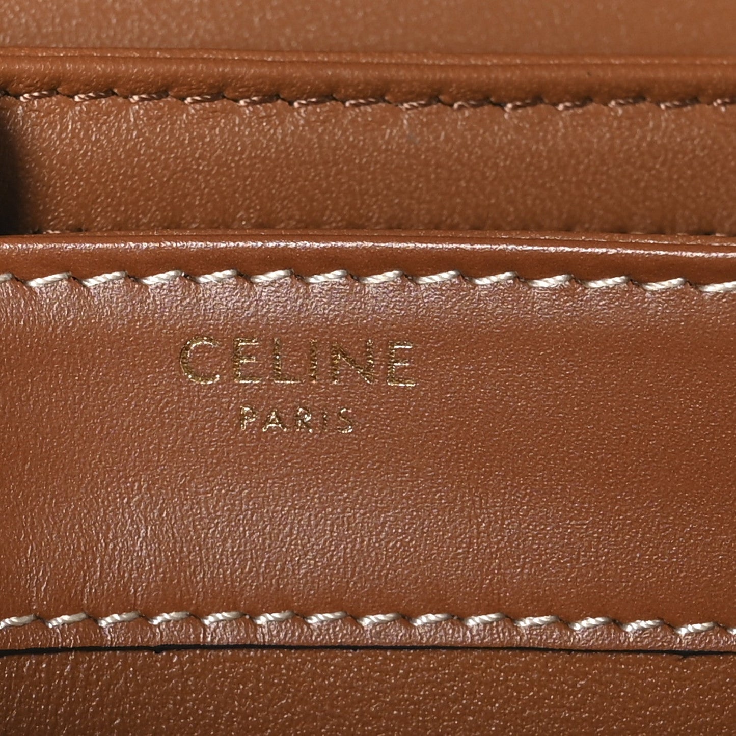 Canvas Calfskin Triomphe Teen Besace Tan