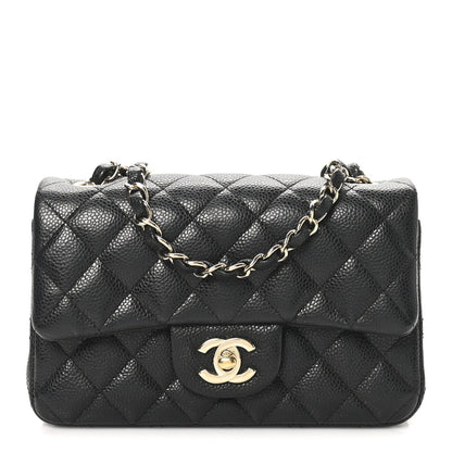 Caviar Quilted Mini Rectangular Flap Black