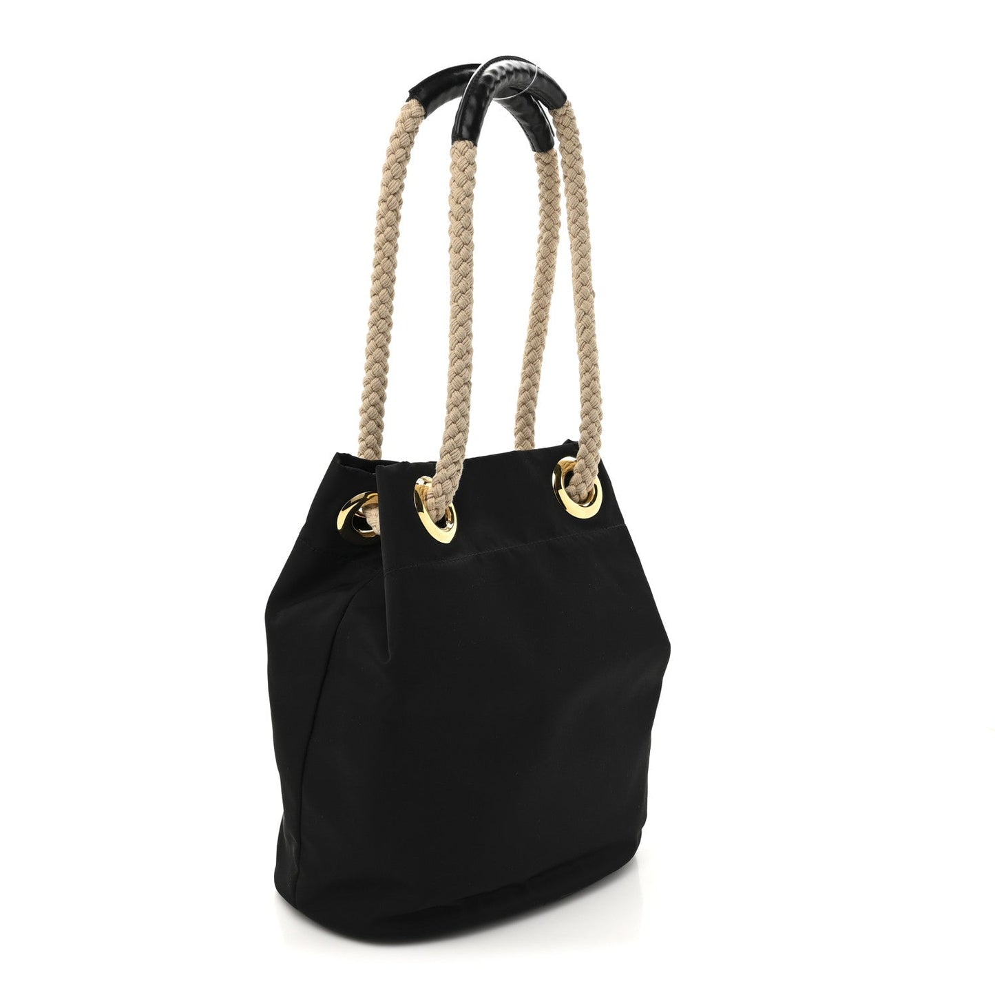 Re-Nylon Triangle Mariner Bucket Bag Black