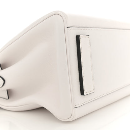 Calfskin Medium La Medusa Top Handle Handbag Optical White