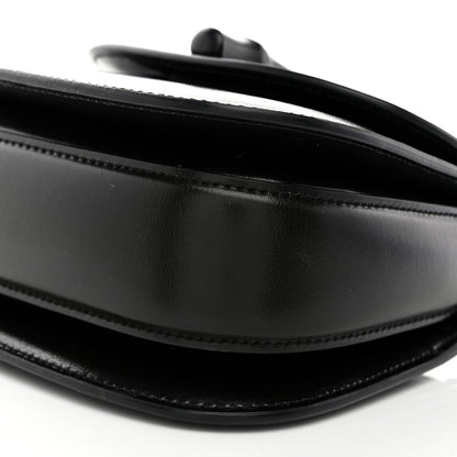 Boarded Dyana Lux Calfskin Web Monochrome Mini Bamboo 1947 Top Handle Bag Black