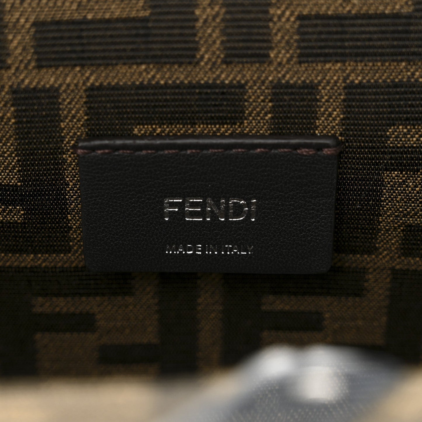 Shiny Nappa Snakeskin Small Fendi First Anthracite Asfalto