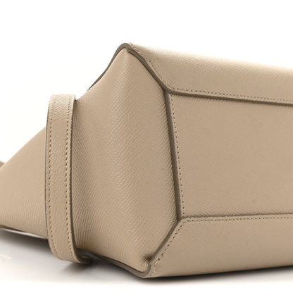 Grained Calfskin Micro Belt Bag Light Taupe
