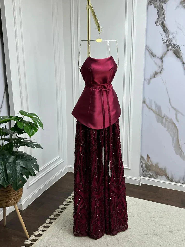 Elegant Straps Sheath Midnight Blue Long Prom Dresses Satin Midnight Blue Prom Gown