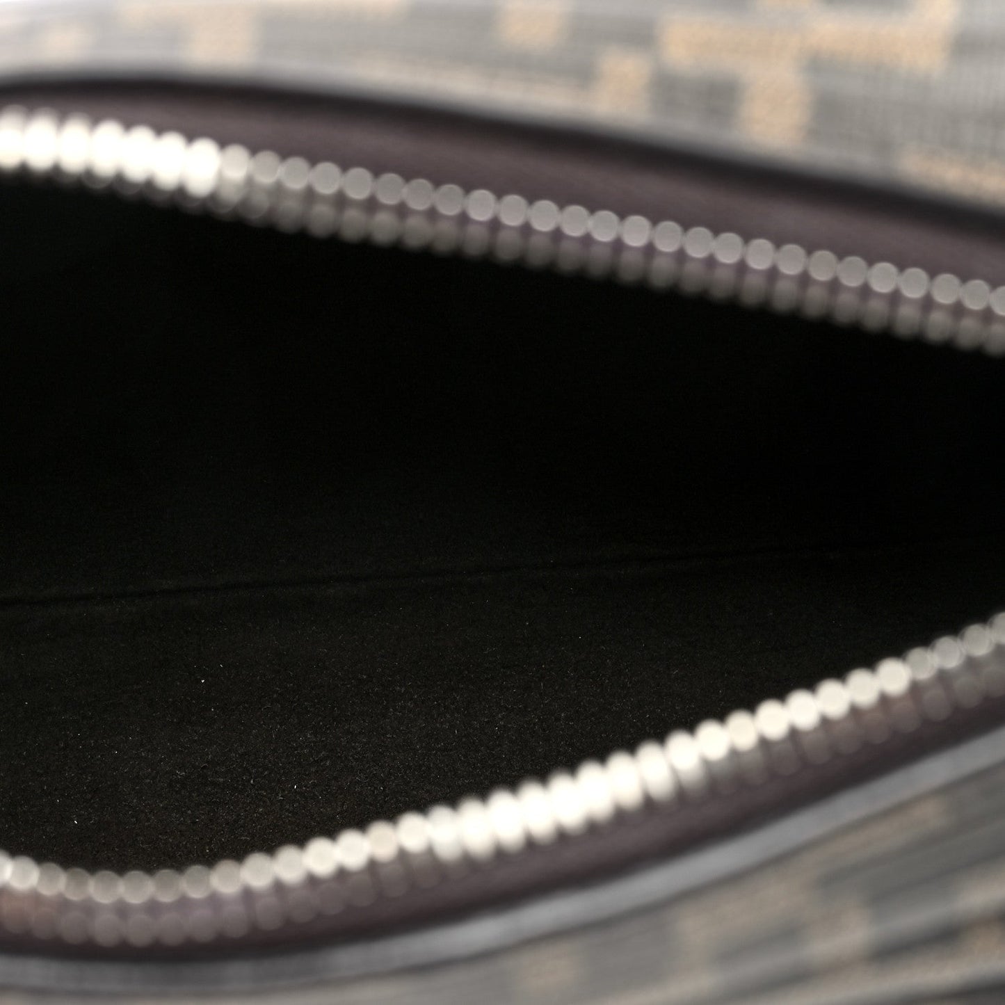 Glazed Fabric FF Pleated Candy Bag Brown