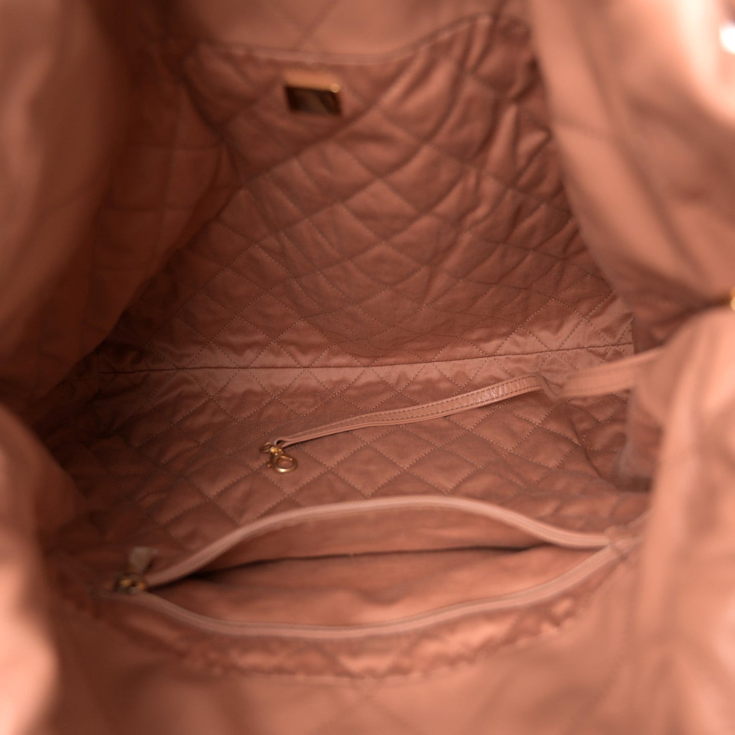 Shiny Calfskin Quilted Chanel 22 Brown