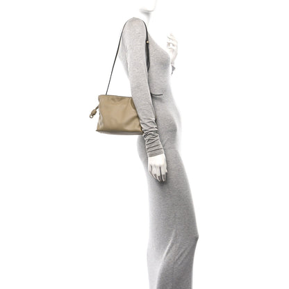 Calfskin Mini Flamenco Knot Clutch Clay Green