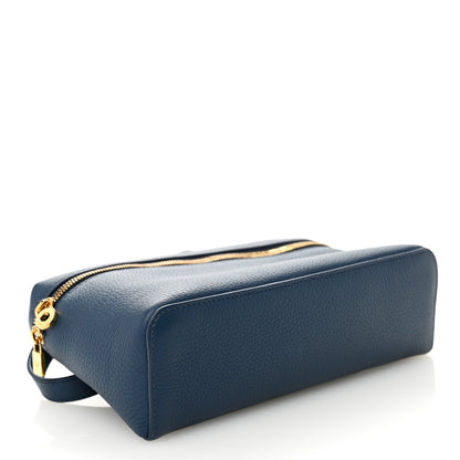 Grained Calfskin L19 Extra Pocket Pouch Navy Blue