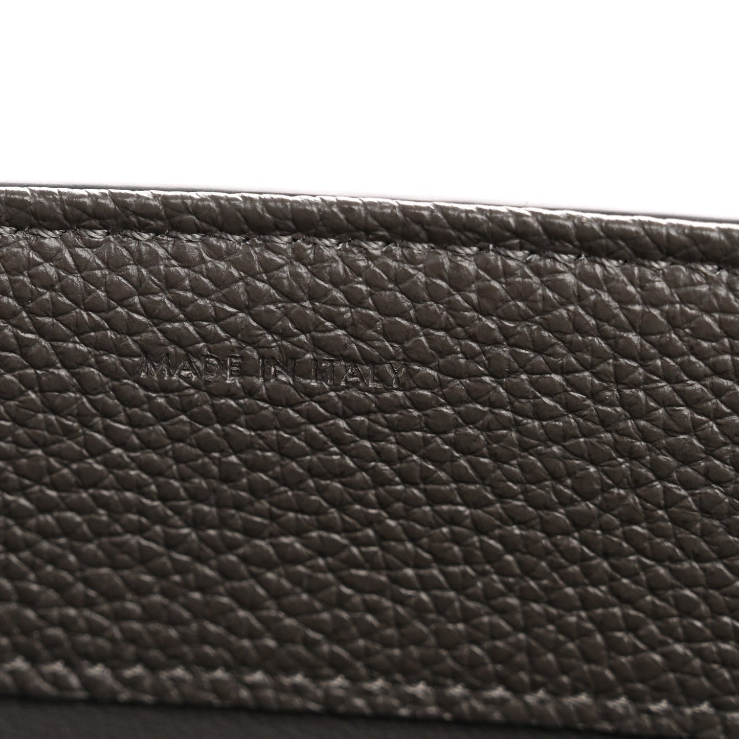 Grained Calfskin Small 16 Top Handle Bag Medium Grey