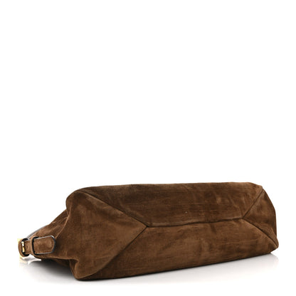 Scamosciato Suede Large Aimee Shoulder Bag Cacao