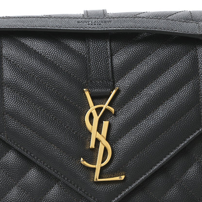 Grain De Poudre Textured Mixed Matelasse Triquilt Medium Monogram Satchel Dark Smog