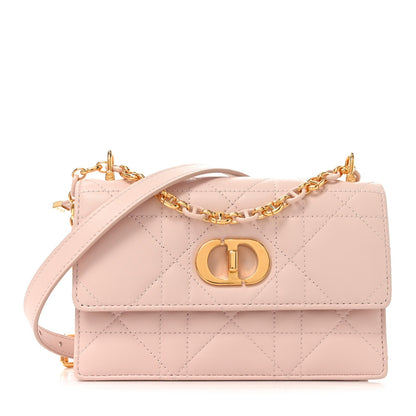 Lambskin Macrocannage Mini Miss Caro Bag Rose Quartz