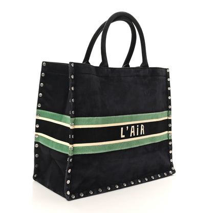 Suede Large L'Air Book Tote Black