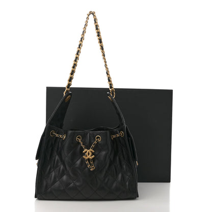 Caviar Quilted Small Chanel 25 Handbag Black