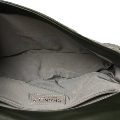 Calfskin Medium On the Bund Flap Dark Khaki