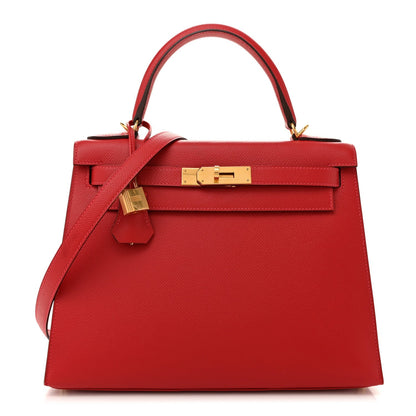Epsom Kelly Sellier 28 Rouge Casaque