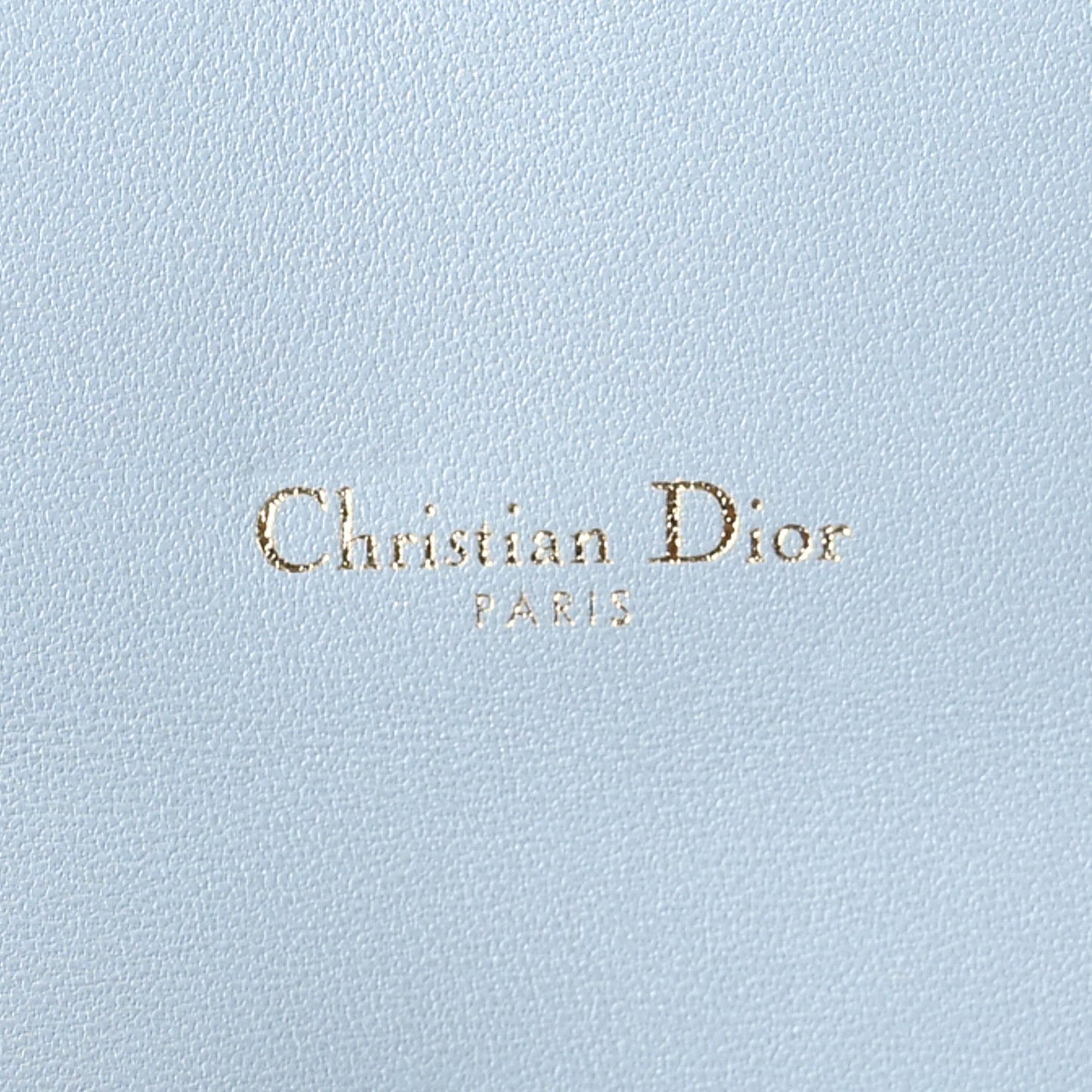 Grained Calfskin Saddle Chain Pouch Cloud Blue