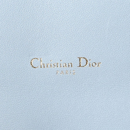 Grained Calfskin Saddle Chain Pouch Cloud Blue
