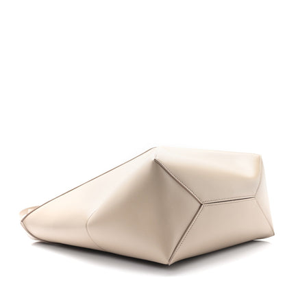 Shiny Calfskin Medium Puzzle Fold Tote Sand