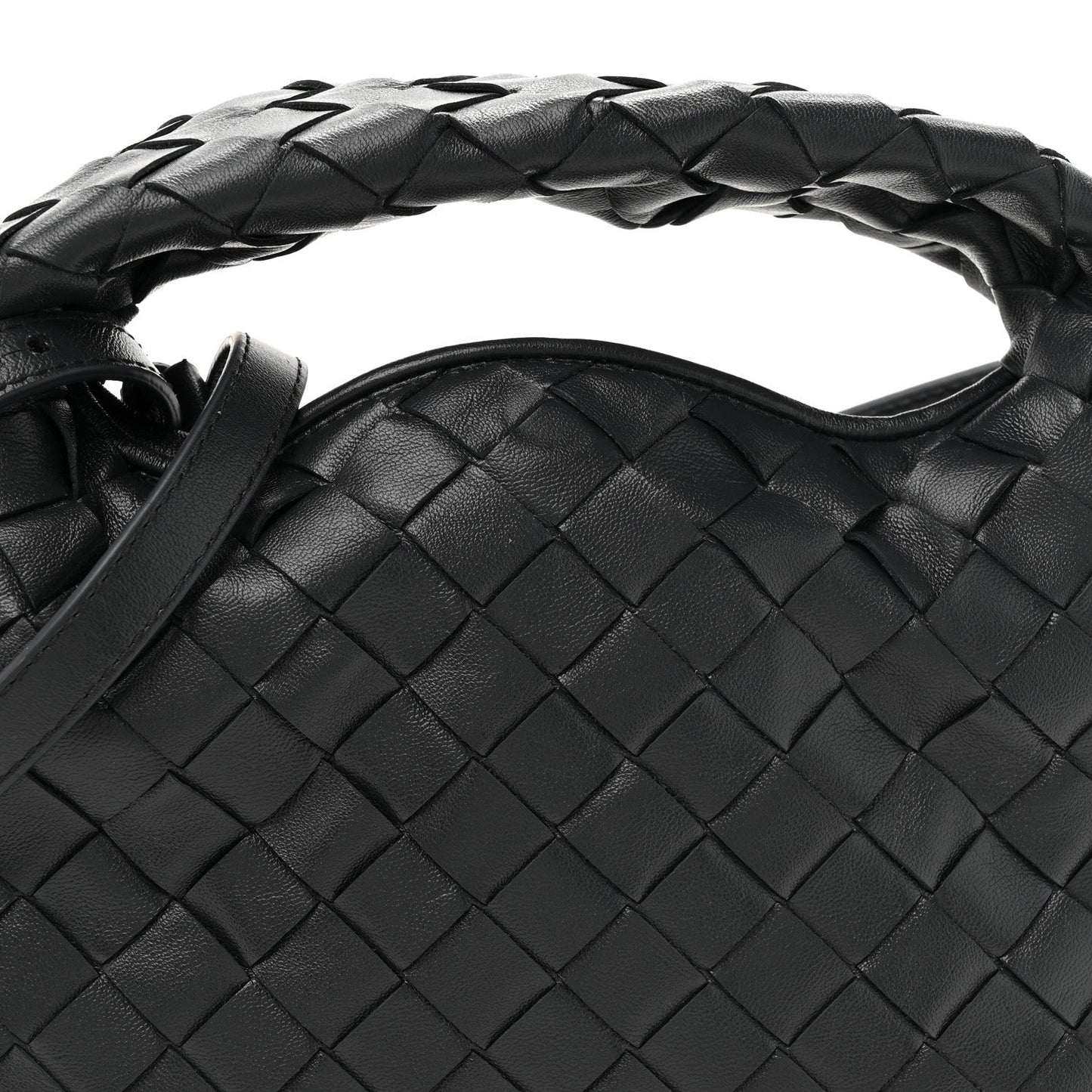 Calfskin Intrecciato Mini Hop Black