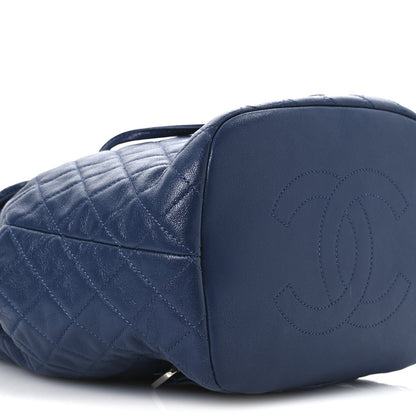 Calfskin Quilted Small Urban Spirit Backpack Blue