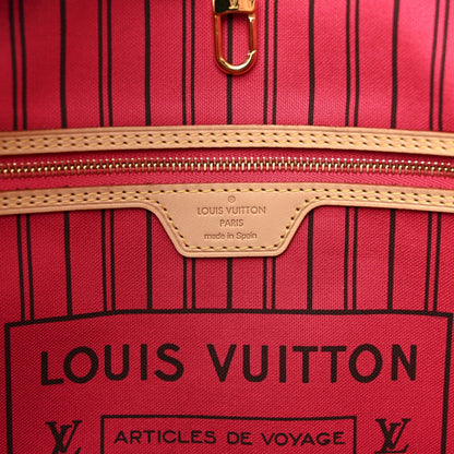 Monogram Bay Neverfull MM Rose Ballerine Poppy