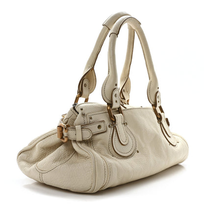 Calfskin Medium Paddington Satchel Ivory