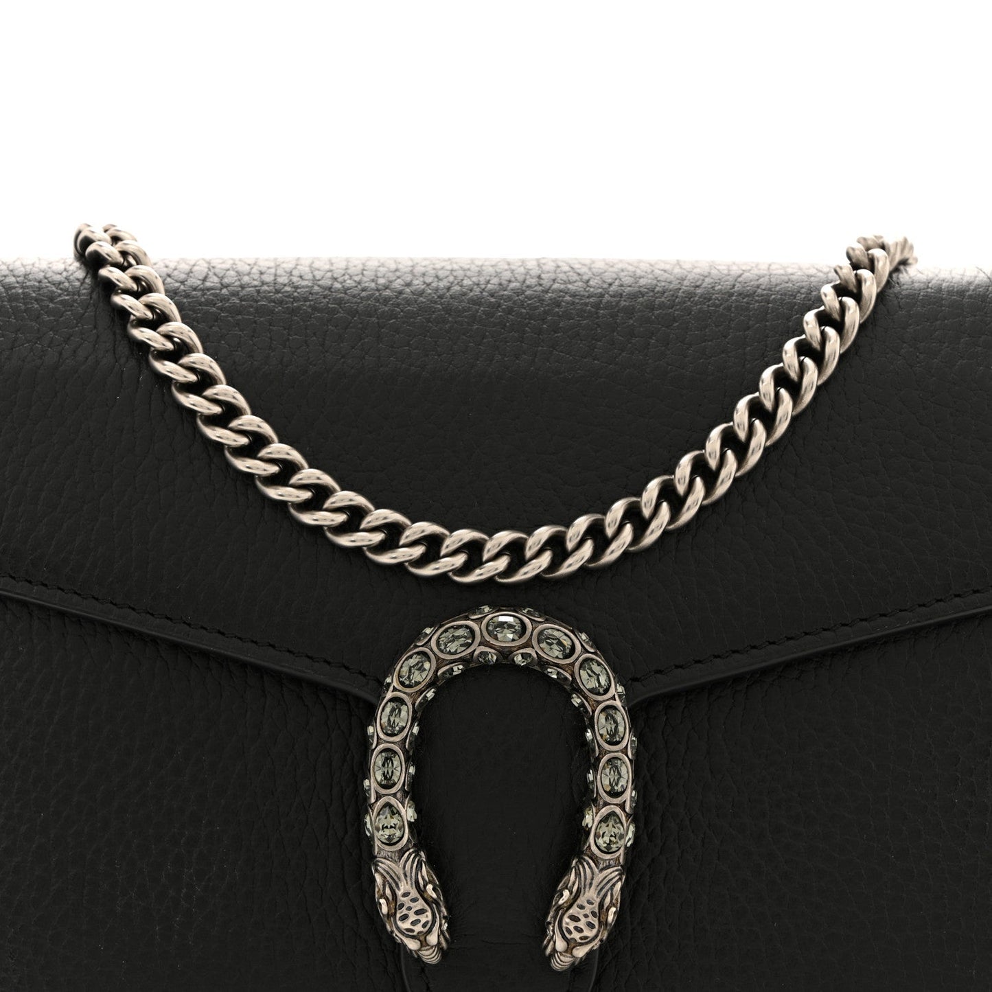 Calfskin Mini Dionysus Chain Wallet Black